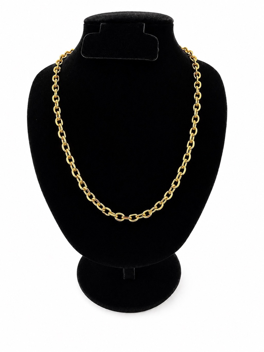 NWT 22.5” Gold Stainless Steel Oval Link Chain Necklace